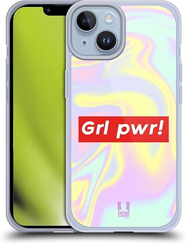 Head Case Designs Girl Power! Vivid Gradients - Carcasa de gel suave compatible con Apple iPhone 14