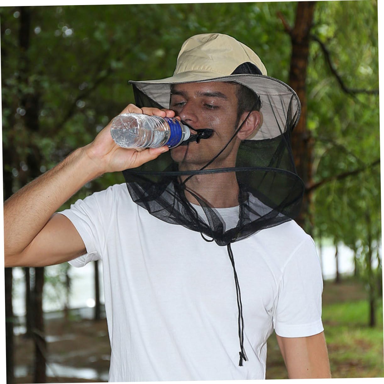 SUPVOX Sombrero de Mosquito de Pesca Borde Gorras Sombrero calentado Sombreros Gorro Apicultor Mosquito Net Sombrero de Red de Cabeza Profesional Sombrero de Apicultor Tela de Malla