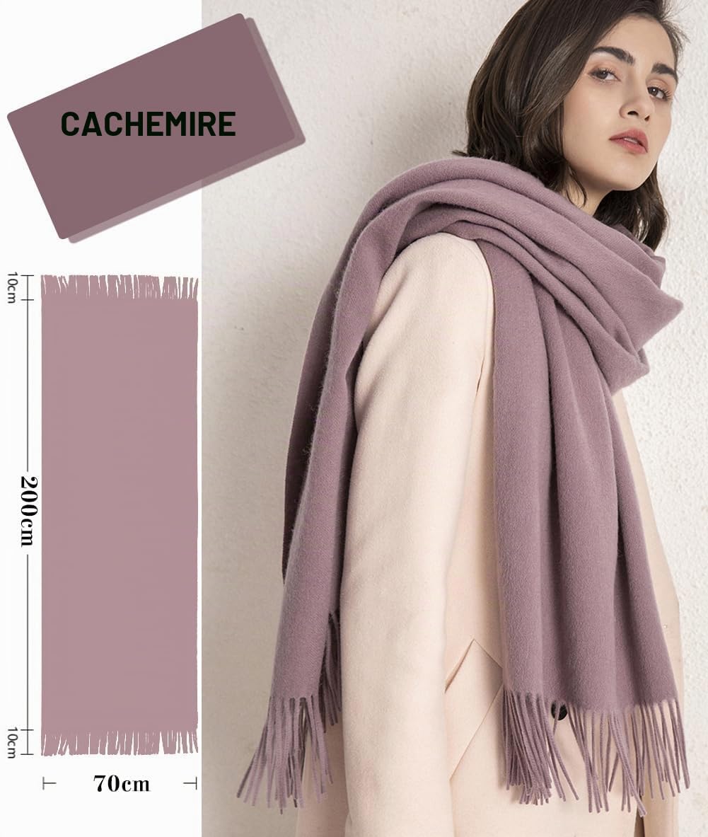 80''*27'' Écharpe en Cachemire pour Femmes Écharpe Cadeau pour Femmes Châle en Cachemire Douce et Chaude Enveloppée en Hiver