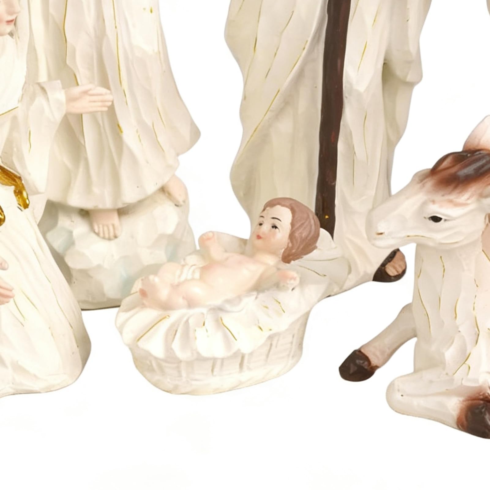 Generisch Mała figurka Święta – bożonarodzeniowa dekoracja stołu z żywicy syntetycznej, figurka szopki, rzeźba rzemiosła artystycznego, do domu, biura, salonu, sypialni, kościoła, kolekcjonera