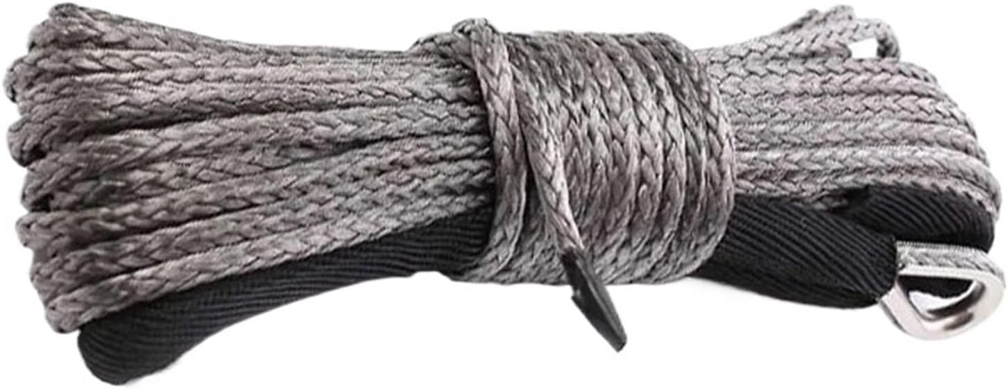Towing Rope Winch Line Cable Rope 7700LBs Winches Towing Hook Stopper Rubber For Truck Offroad Accessories(6MM ROPE)