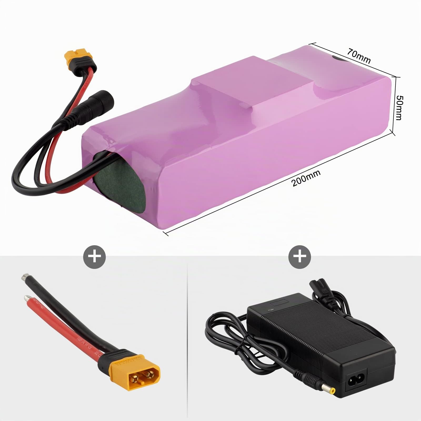 Batterie de vélo électrique 36V Batterie Li-ION 7Ah avec Chargeur 42V 200W-1200W 250W 300W 400W 500W 800W 1000w Peut être utilisé pour Scooter, etc