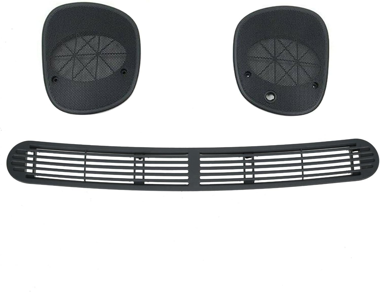 GERRIT Dash Defrost Front Grille Panel Cover Speaker Fits 98-05 S10 S15 For Blazer Jimmy, Black