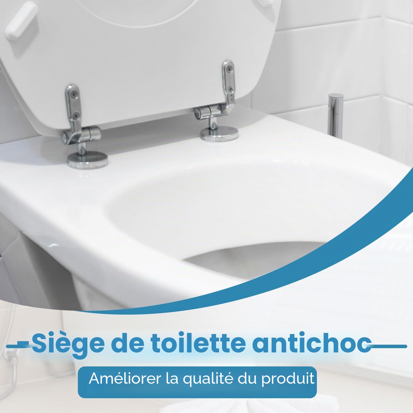 2 Ensembles de Fixation Universelle pour Abattant WC, Charnières de Rechange pour Abattant WC Softclose, Kit de Fixation Soft Close pour Abattant de Toilette, Charnières en Métal pour l'Installation