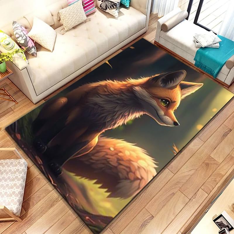 Tapis renard antidérapant 160x230cm pour raviver un salon terne