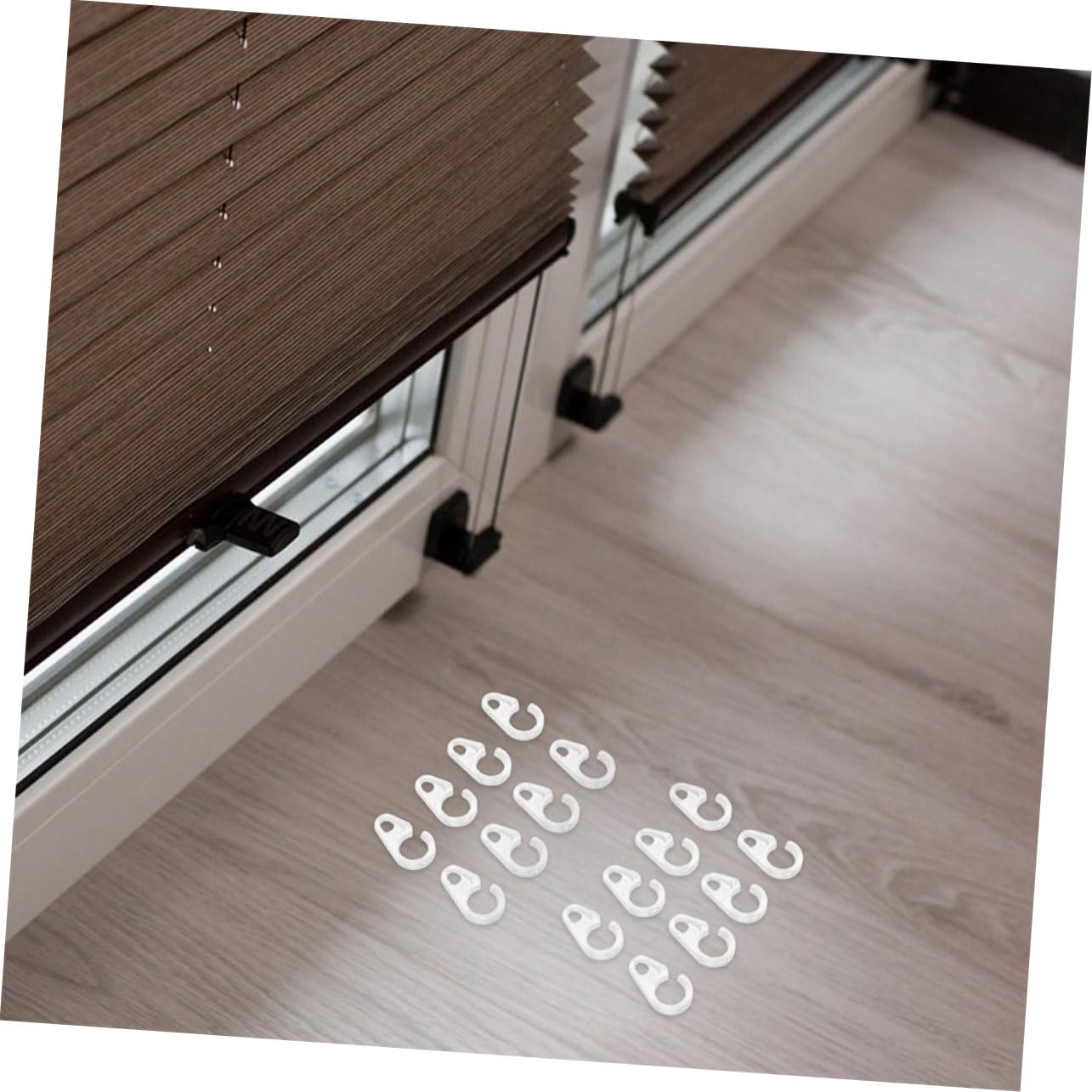 100 ganchos de plástico transparente para cortina de ducha, diseño elegante de fácil deslizamiento, se adapta a barras de madera y rieles, perfecto para ventanas de baño y duchas