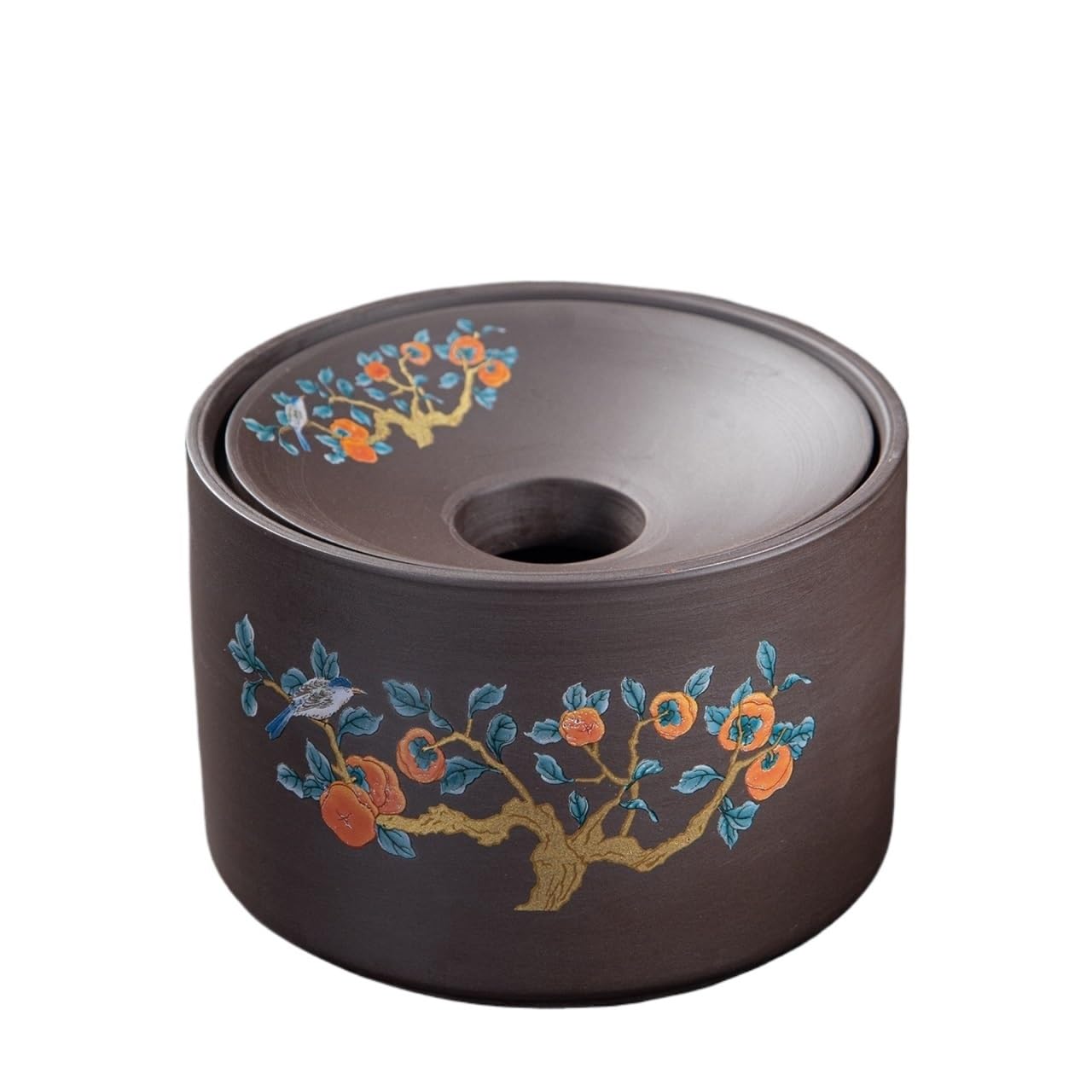 Ashtrays Purple Clay Ashtray Funnel Lid for Home Use in Living Room Office and Tea Table to Prevent Flying Ash Decor