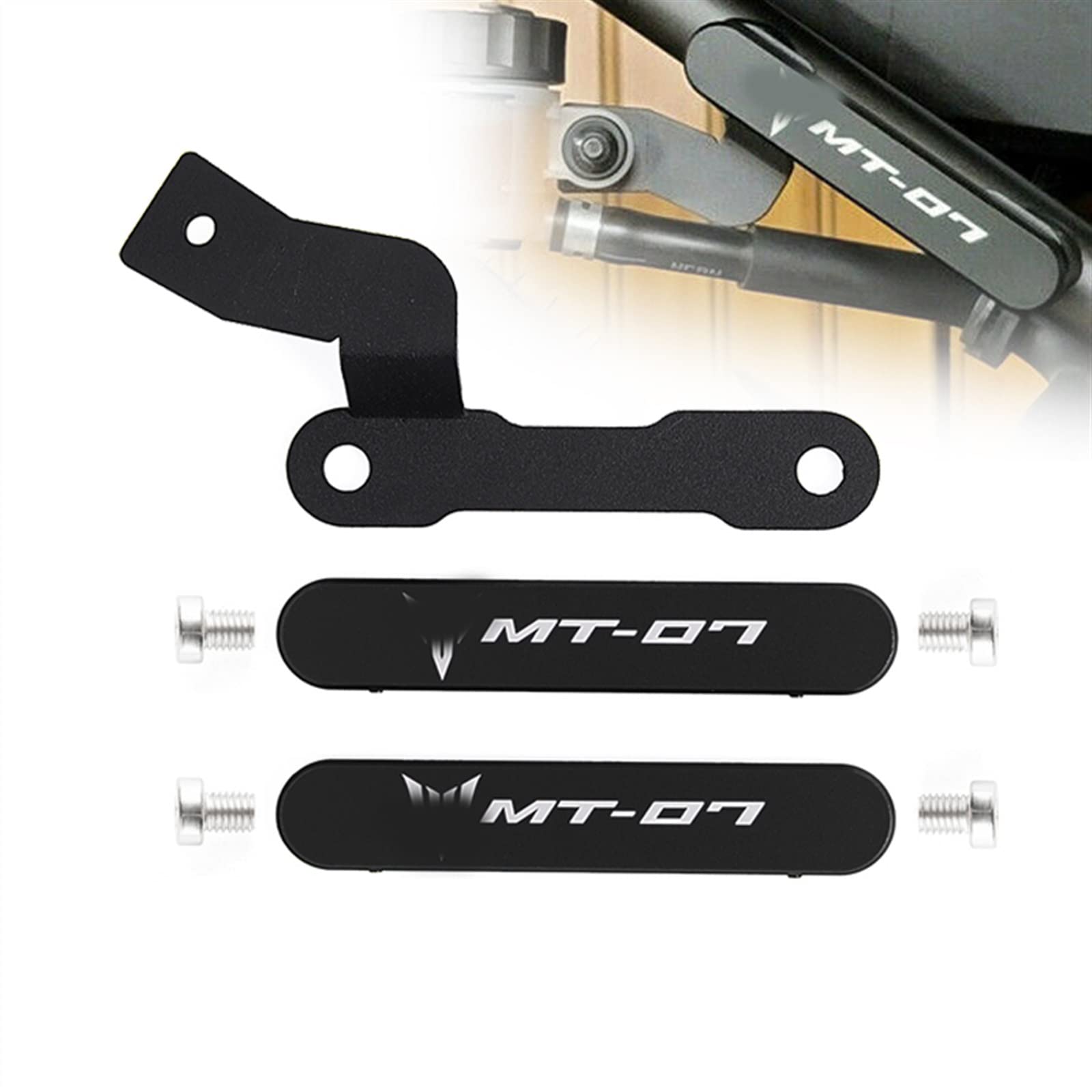 Aluminium-Motorrad-Beifahrer-Fußrasten-Entfernungs-Kit Hintere Ölmodifikationshalterung Für Yamaha MT07 MT-07 2014 2015 2016 2017