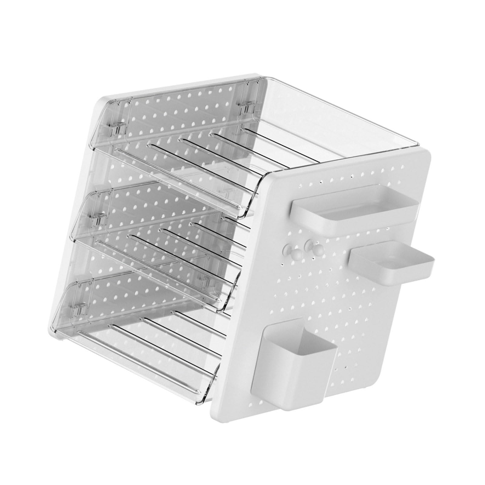 Buxuaaaa A Buxuaaa Space Saving Desk Organizers Crylic Desktop File Organizers Stackable File Letter Tray With Pegboard Shelf Nd Pen Cup Pegboard Shelf