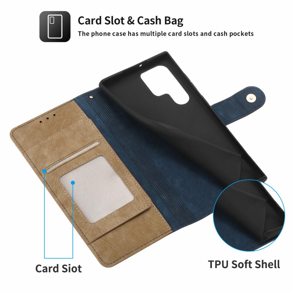 SONWO Custodia Portafoglio In PU Pelle Per Huawei P40 – Con Slot Carte E Supporto Magnetico – Nero - 3