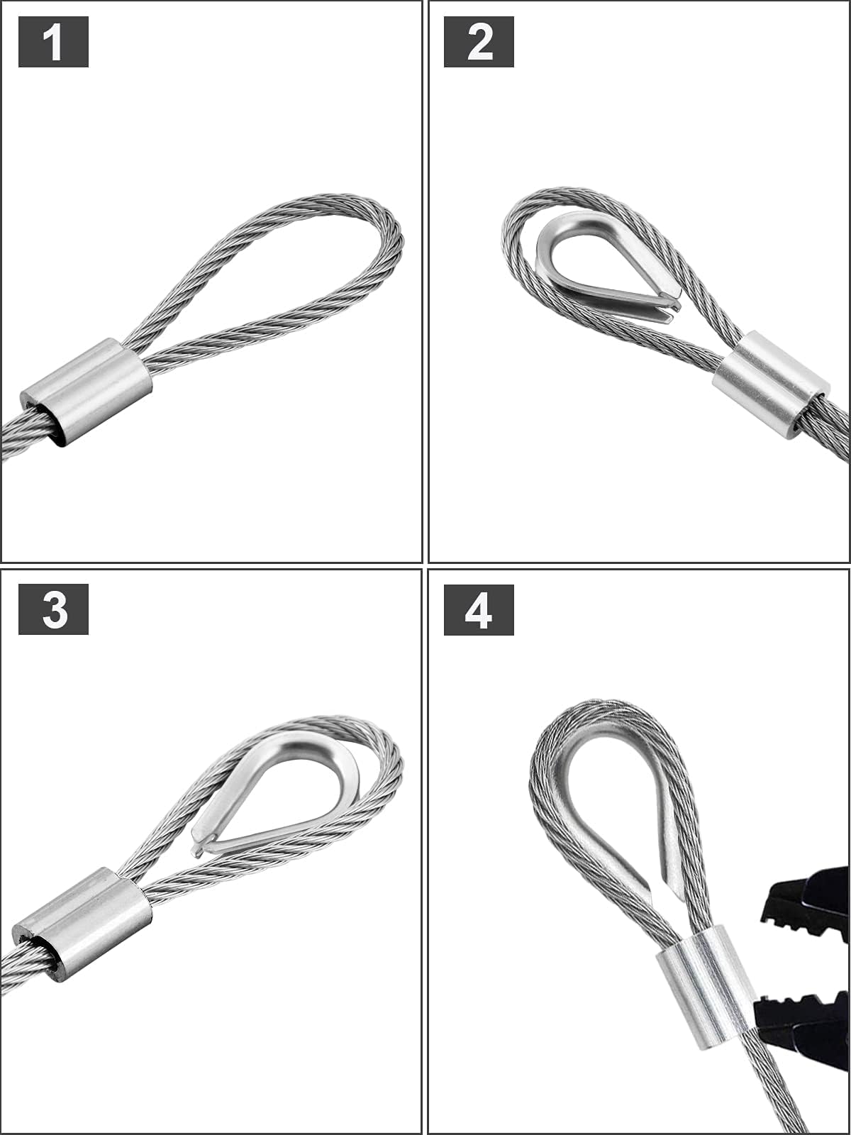 RECTOO Cable De Acero Inoxidable T316 De 100 Pies Y 1/8 Pulgadas Con  Cortador, Cuerda De Alambre De Avión De 7 X 7 Hilos Para Barandilla De  Cubierta, Barandilla De Escalera, image size:1200x1600