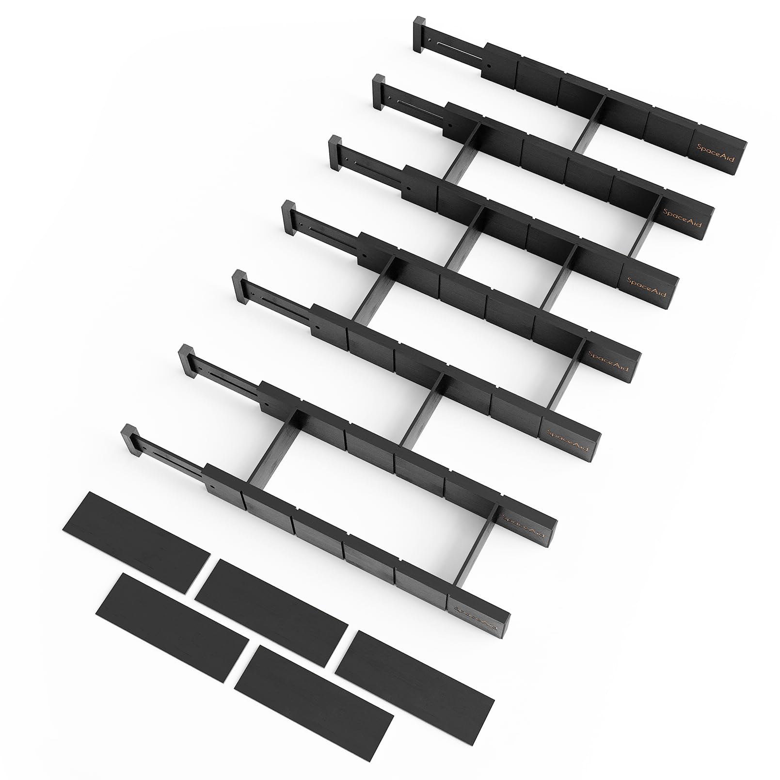 Amazon.com: SpaceAid Bamboo Drawer Dividers with Inserts and