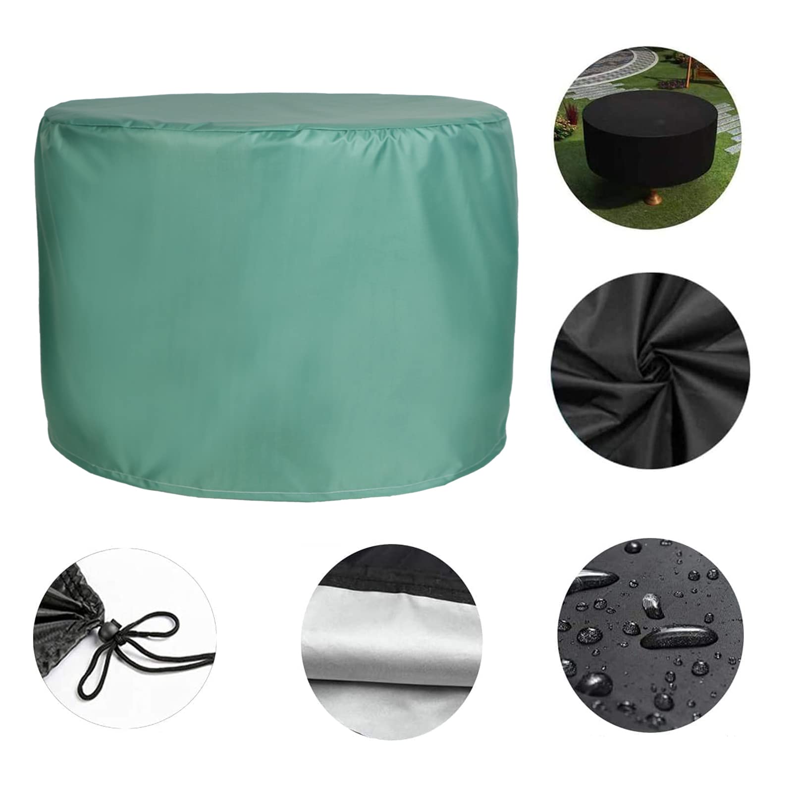 Grande Il Giro All'aperto Giardino 163×84cm, Terrazza Copertura Mobili Copritavolo Resistente Ai Raggi UV Impermeabile Robusto a Prova di Polvere Set di Mobili in Rattan