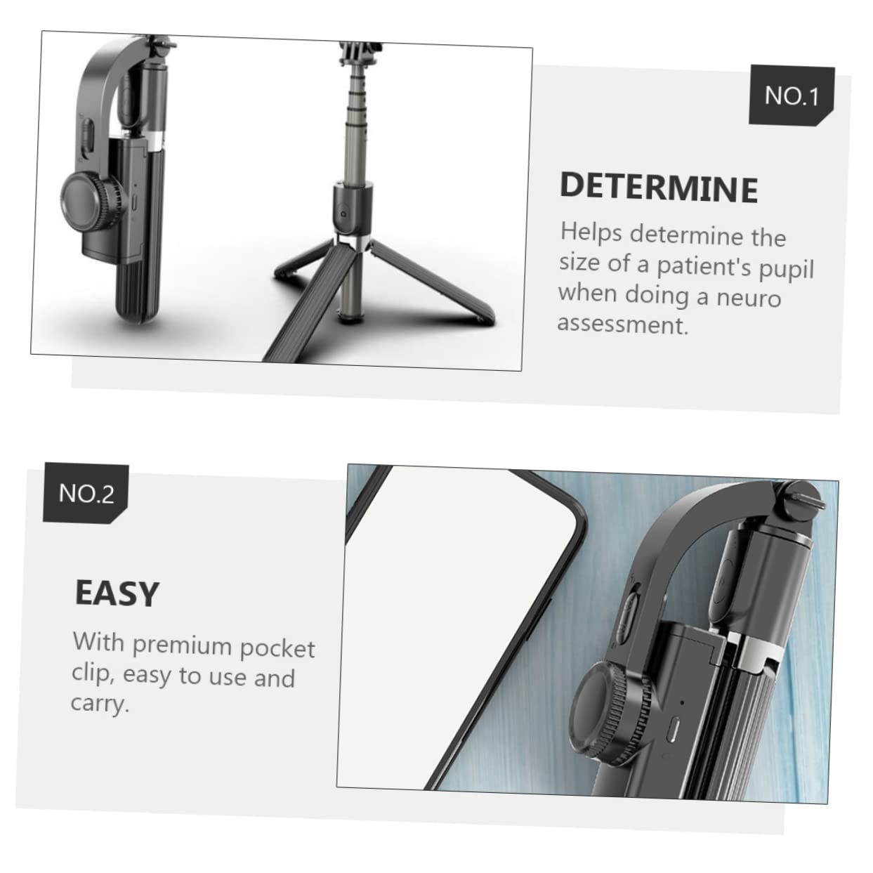 Stabilizzatore Smartphone Selfie Stick Tripode L08 Abs Nero