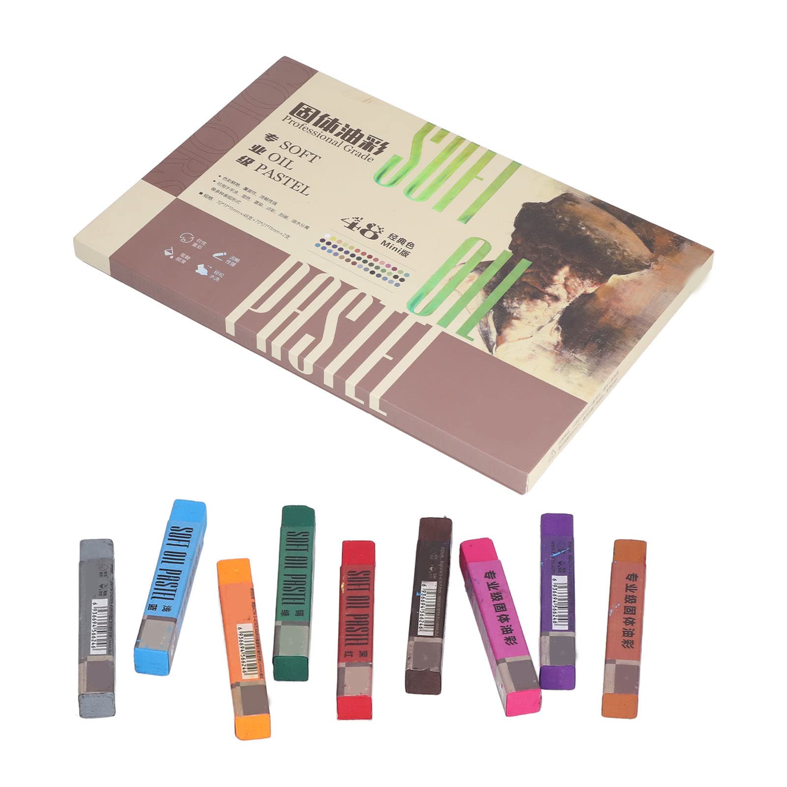 Set Pastelli Ad Olio, Colori Misti A Cera Olio Pastelli Morbidi Per Bambini, 50 Pezzi Colori Vividi, Finitura Liscia Lucida, Per Disegnare Graffiti Colorando E Progetti Artistici (8548MN)
