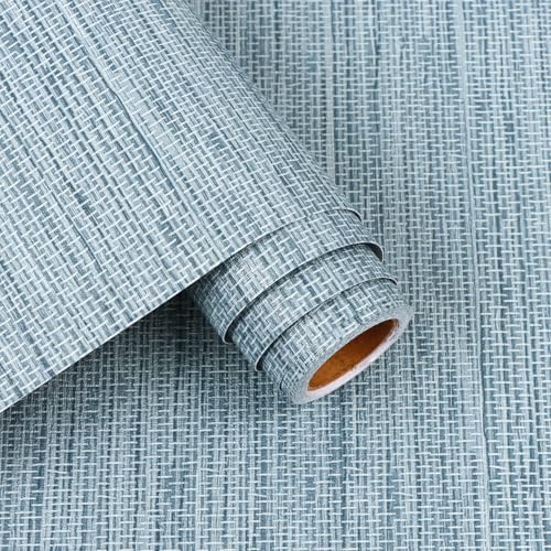 Arthome Autoadhesivo Papel Pintado,44cmx10m Claro Azul Mate Papel,Color Sólido Mate Pintado Decorativo Adhesivo Removible Vinilo Impermeable para Cubrir Paredes de Armarios