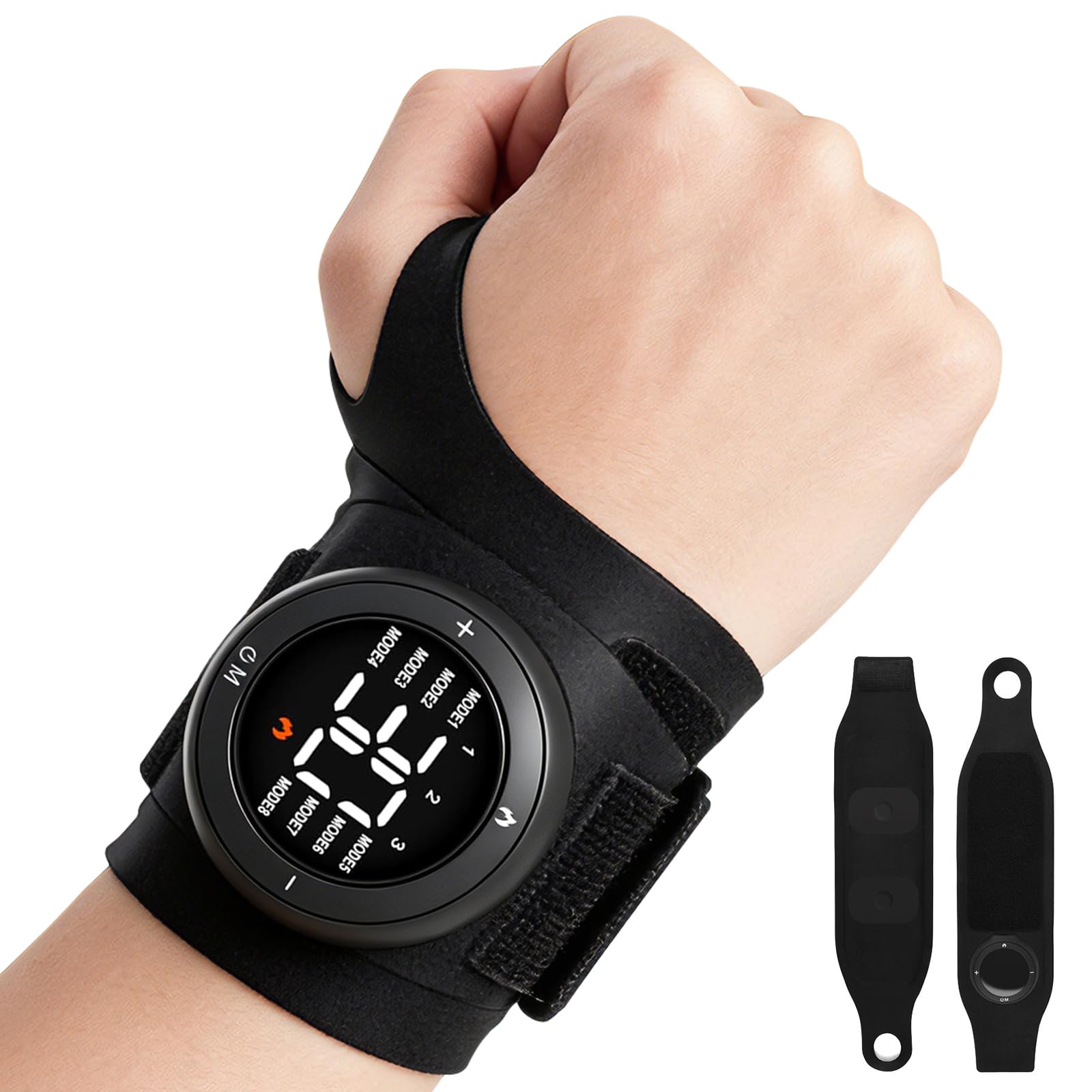 WingFly TENS Hand Massagegerät mit 8 Modi, 3 Heizstufen, 30 Stärke | Rotlicht, Handgelenk Massagegerät, Kabelloses, Wiederaufladbar, für Sehnenscheidenentzündung Karpaltunnelsyndrom