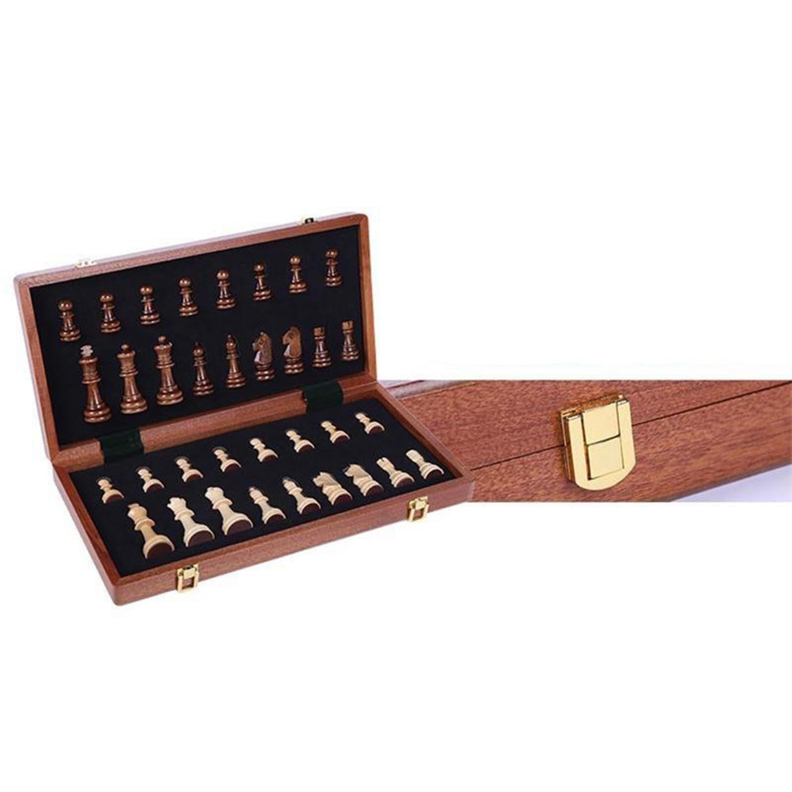 Jeu d'échecs en Bois : clarté, Finitions soignées, adapté à pour Tous Les Joueurs, Divertissement Familial créatif. Jeu d'échecs Classique.