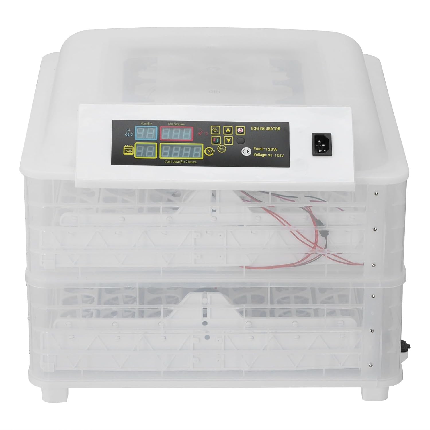 Incubators for 112 Hatching Eggs with Automatic Egg Turning & Temperature Control, Egg Candler, Water Bottle and Day Counter for Chicken, Duck, and Quail Eggs Hatching