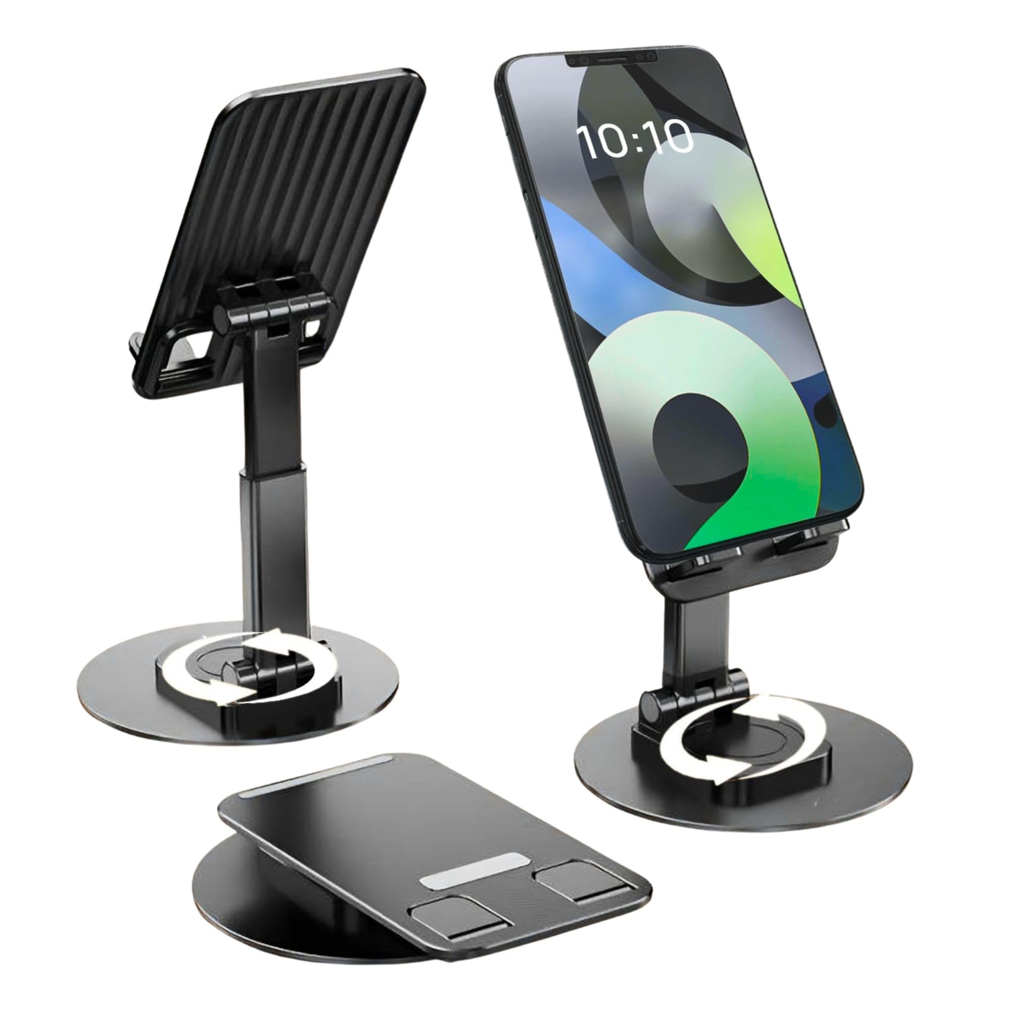 360° Rotating Mobile Stand | Universal Adjustable Foldable Phone & Tablet Holder for Desk, Bed, Office & Study | Multi-Angle Portable Tabletop Smartphone Stand with Anti-Slip Base-picture-16