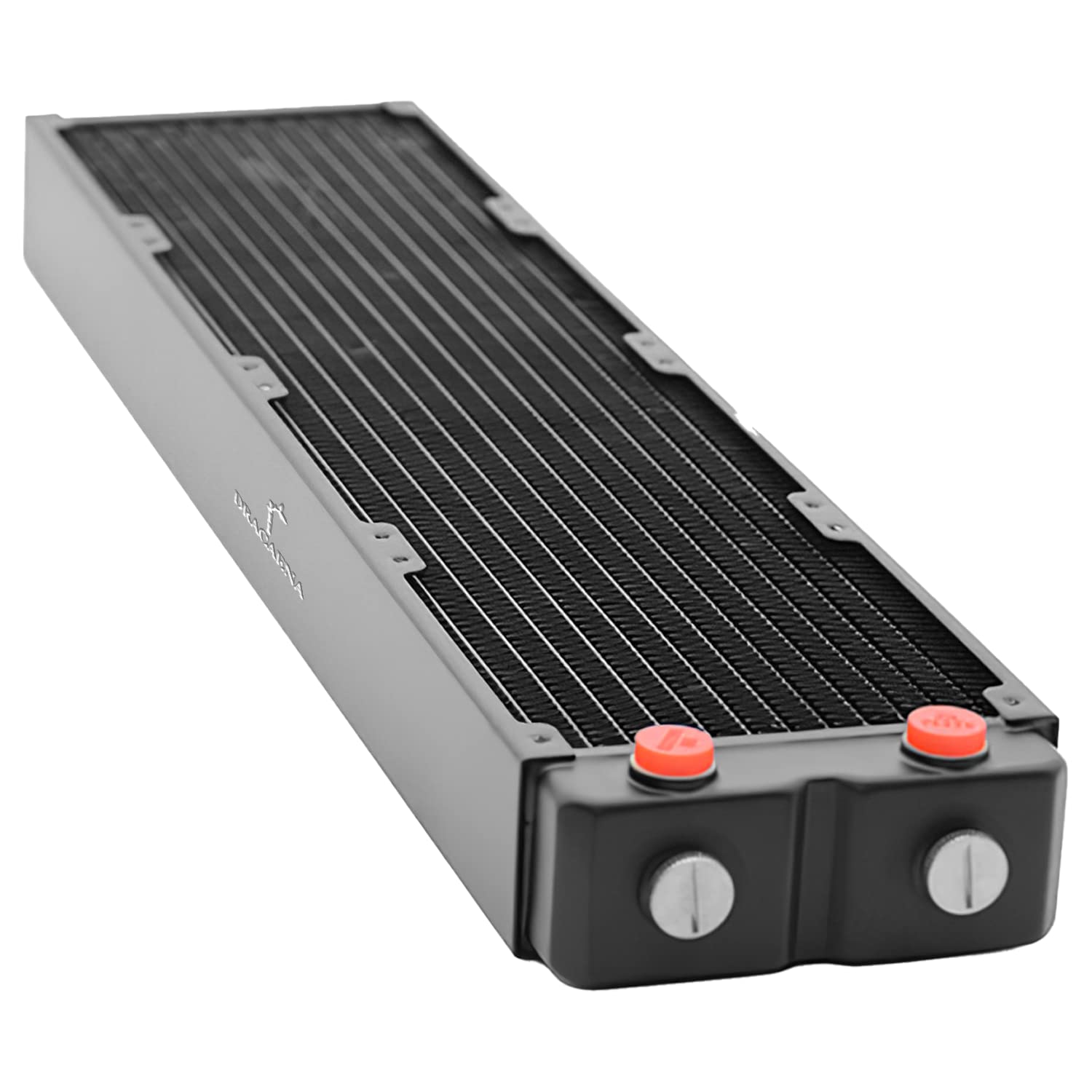 Dracaena.io Watercooling PC Radiatore 480mm Rame, 45mm, 2 G1/4, Nero