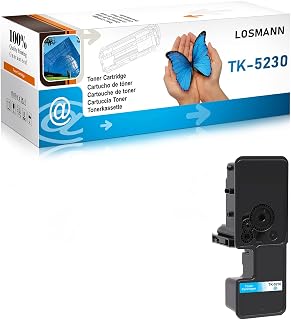 LOSMANN TK-5230 Ciano Cartuccia toner compatibile con Kyocera TK5230C TK5220C per Kyocera Ecosys P5021cdw P5021cdn, Kyocera Ecosys M5521cdw M5521cdn Printers (1 Ciano)