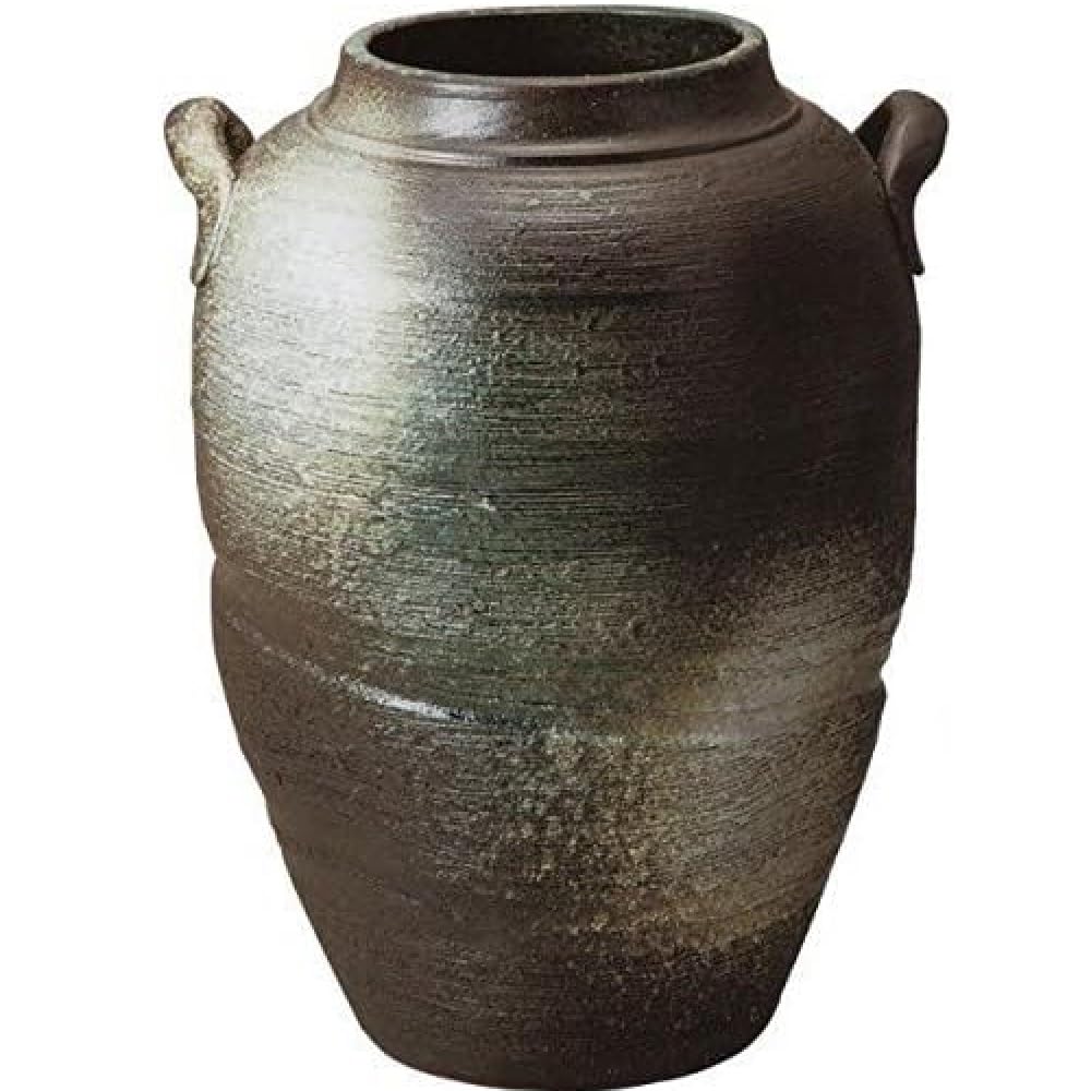 Amazon.co.jp: 信楽焼 花器 耳付変形大壺・19号 : ホーム＆キッチン