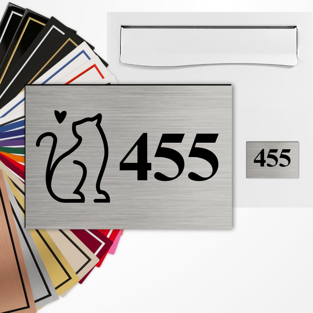 numéro maison personnalisé acier brossé