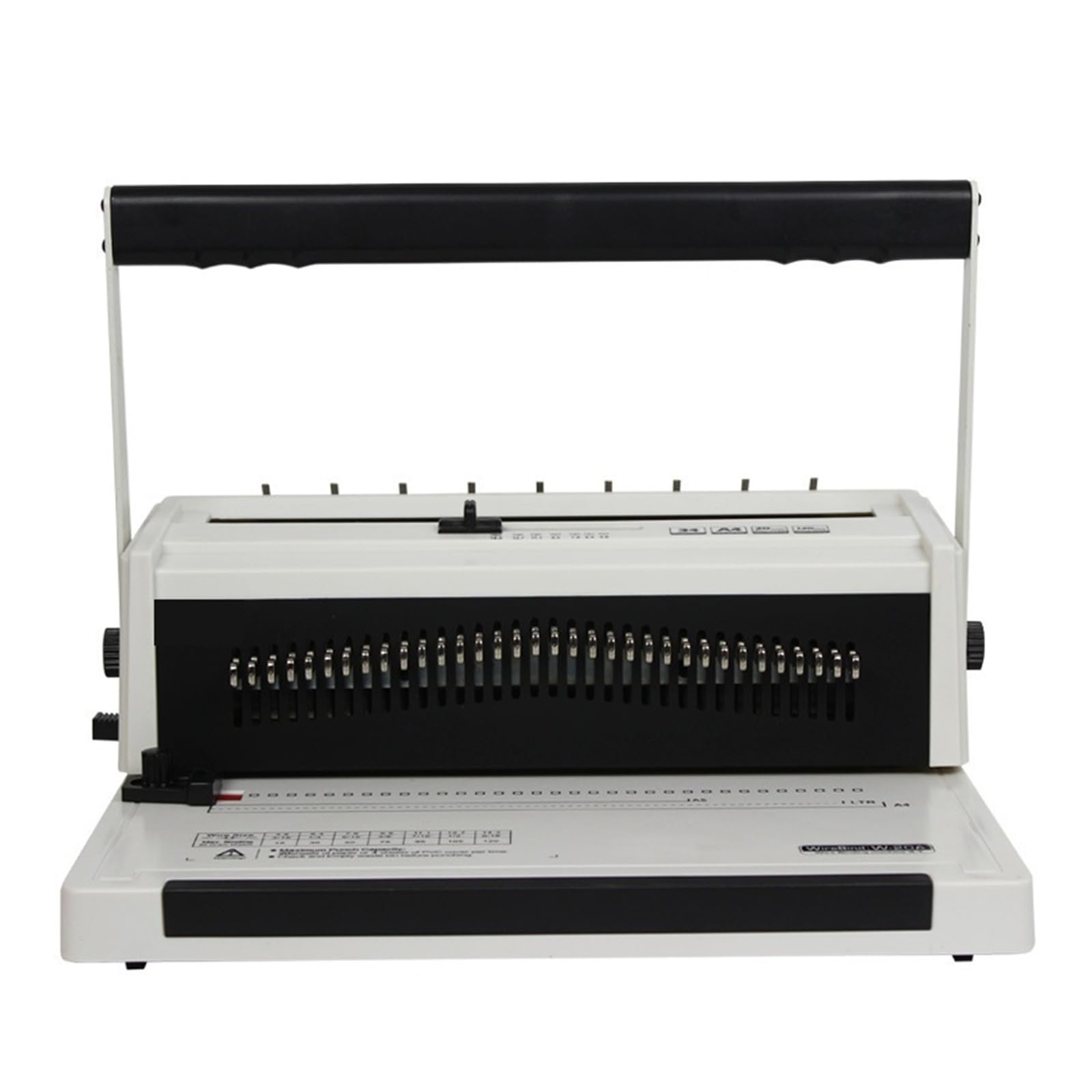 Rund-/Quadratlocher mit vollständiger Entriegelung, 34-Loch-Drahtbindemaschine mit zwei Schlaufen for Büro/Schule/Zuhause Heimschulprojekte(Square hole)