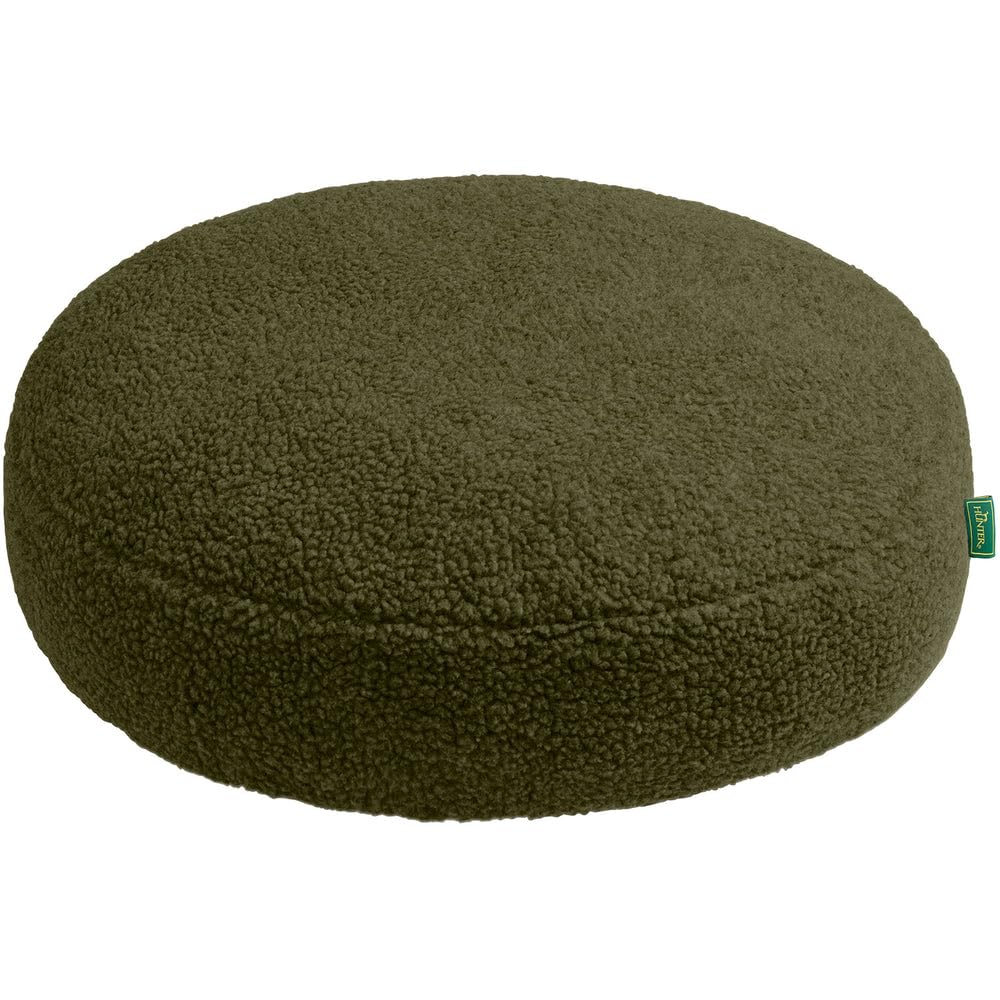 HUNTER Hundekissen KUMARA, Farbe: Khaki, kuschelig weicher Teddyplüsch, Rutschhemmende Unterseite, trendig, großzügige Füllung, Bezug maschinenwaschbar, Größe 90 cm