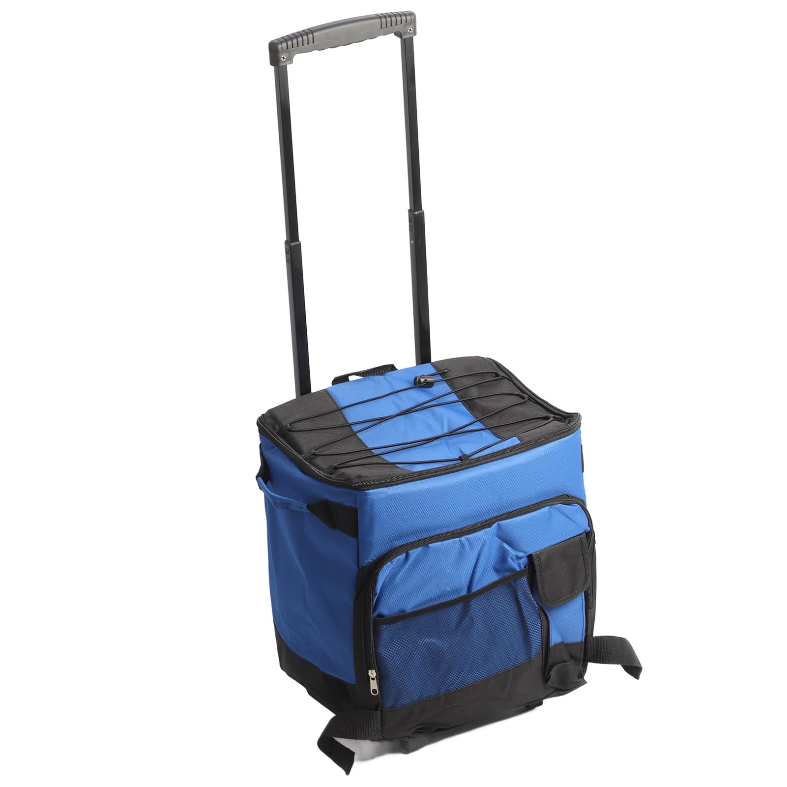 Glacière Roulante Portable 35 L en Aluminium étanche pour Camping, Pêche, Plage Bleu