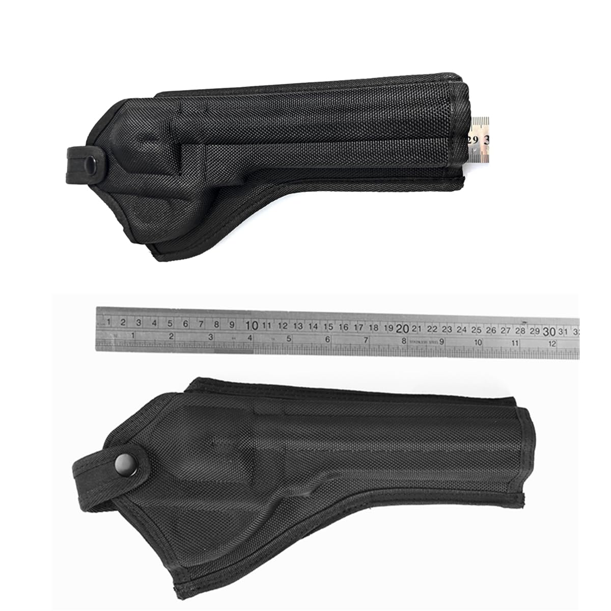 Tactical Universal Oxford Revolver Holster, Snap Strap and Belt Loop, Short & Long Style, Fits Most Revolvers