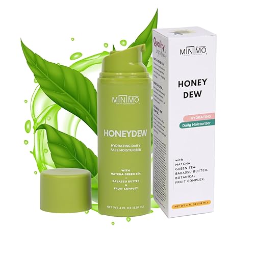 Minimo Skin Essentials Honeydew Matcha Green Tea Hidratante facial - Hidratante ligero y sedoso para uso diario, 4 onzas líquidas