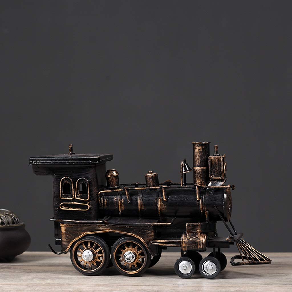 Quality assurance Yuany American Retro Iron sheet locomotive model indoor Decoration Arrangement Crafts artwork Wedding Gifts