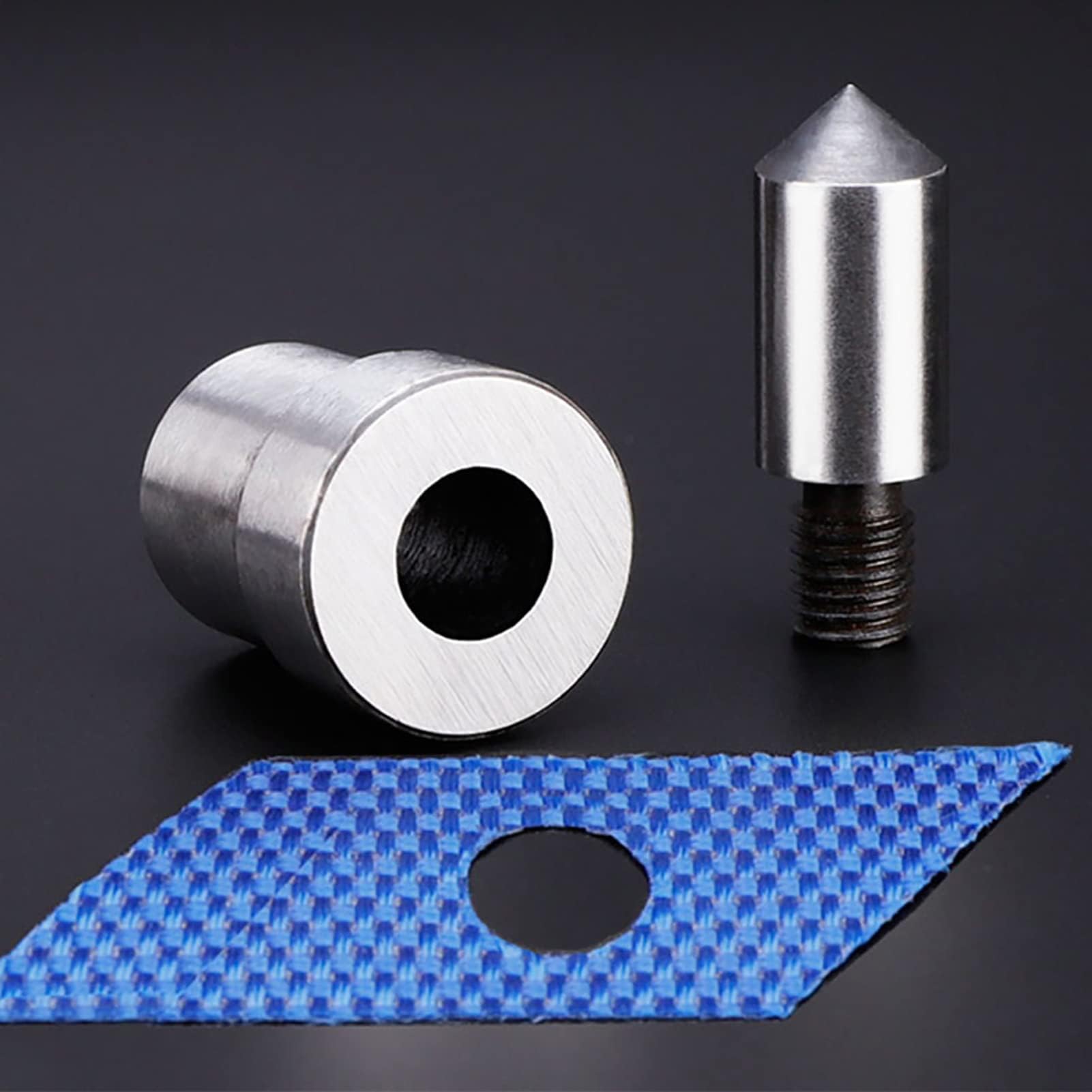 2Pcs Leather Craft Hole Punch Set,Sheet Metal Punch Hole Punch,Metal Inner Hex Hole Cutter Steel Grommet Die Mold Heavy Duty Hand Press Machine Eyelet Puncher for Belt Watch Band - Image 3