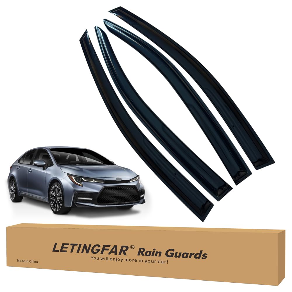 Window Visors Rain Guards for Toyota Corolla 2019 2020 2021 2022 2023 2024 2025 Accessories, Wind Deflectors Vent Shades for Toyota Corolla