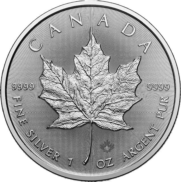 Generisch Maple Leaf Silbermünze, 1 Unze Feinsilber, 999er Silber, 2026 in Münzkapsel