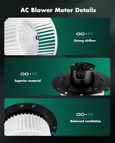 Vista 549 de SCITOO 700188 Reemplazo del motor del ventilador HVAC con jaula de ventilador para Toyota Tacoma 2005-2015, reemplazo OE - 87103-04043, 87103-04044