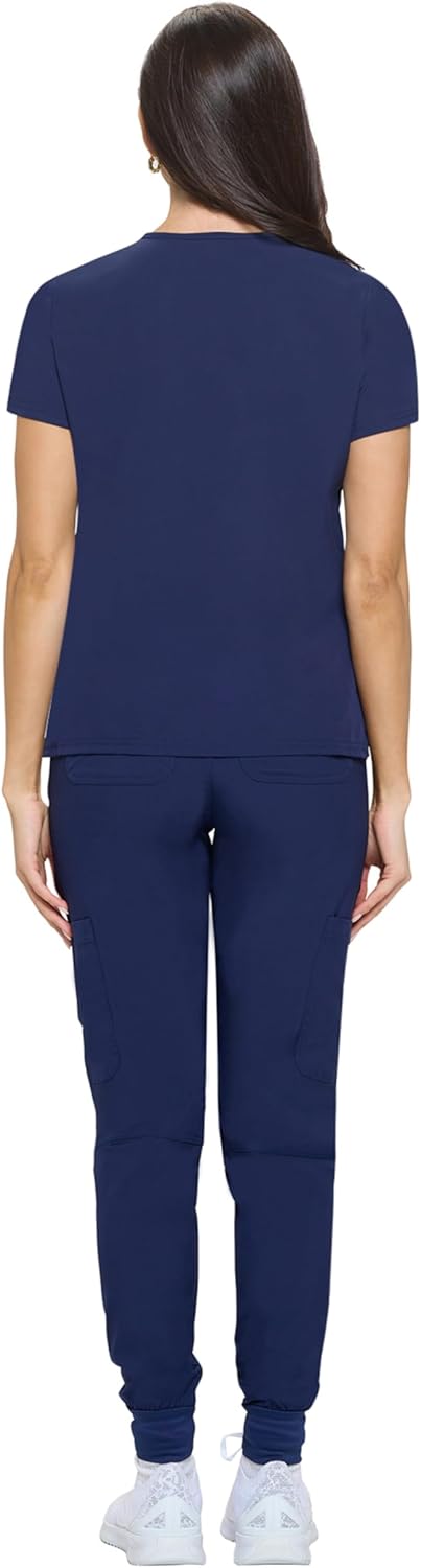 Natural Uniforms Womens Essential Cool Stretch Jogger Scrub Set with Regular and Petite Sizes - Image 3