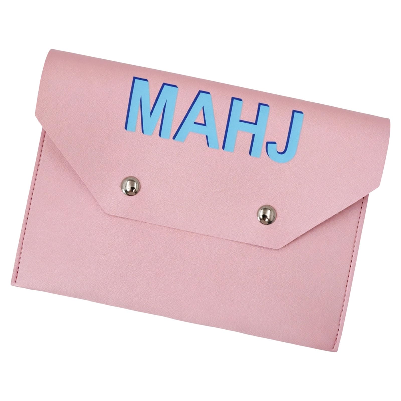 Zeiwohndc B Envelope Card Holder For Mahjong, Travel Papers And Cards With Pu Leather Flap For Daily Carry Mahjong Pouch Card Holder Pouch Organizer Travel Paper Document Flat Pu Leather