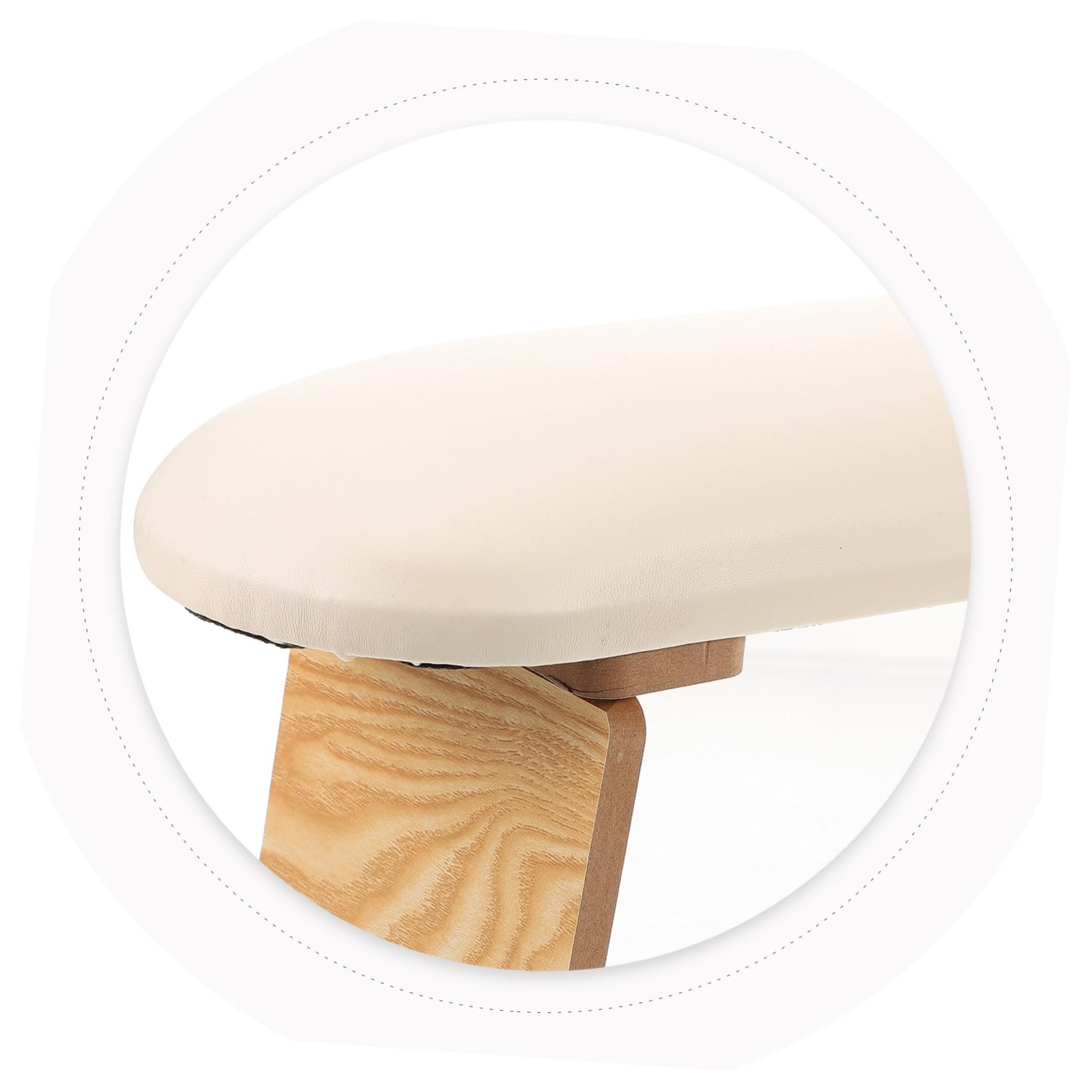Reposabrazos Ajustable en para Manicura Plegable para Reducir Presión Muñeca de Madera y Pu Esponja, Ajustable en Adecuado para Trabajo en Casa o Salón de Uñas