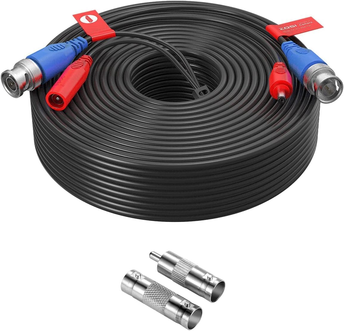 100ft(30M) All-in-One CCTV Video Power Cables,BNC Extension Security Wire Cord for 2MP,1080P,960H,960P,720P Video Surveillance Camera DVR System with BNC RCA Connector
