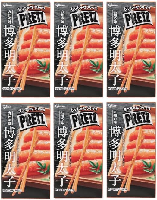 [6 Box Set] Kyushu no Aji Hakata Mentaiko Individual Packaging 1 Box 0.8 oz (23 g) Japanese Flavor Meguri Chunky Pretts