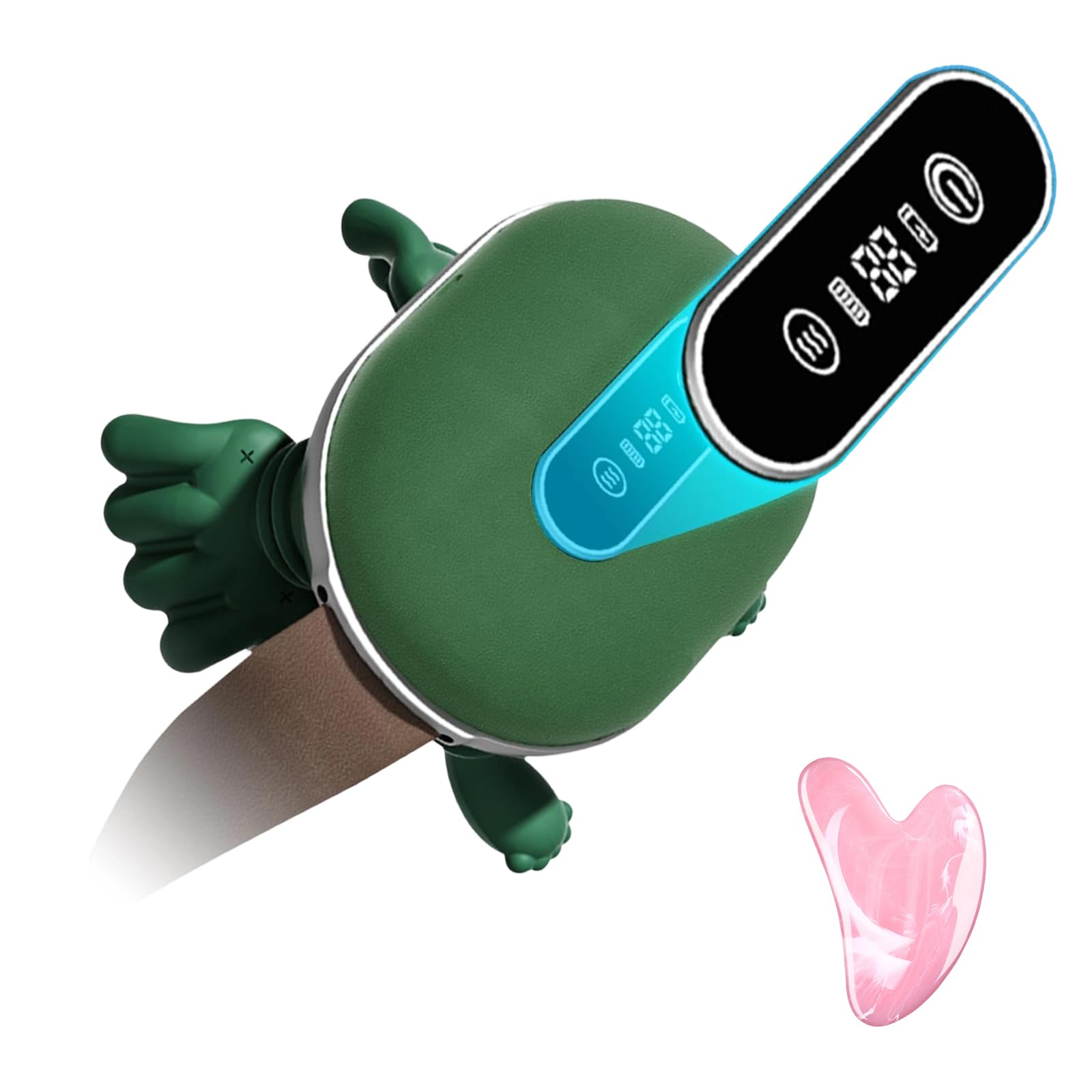 4D NackenmassagegeräT Kabellos mit LED, Elektrische Shiatsu Massagegerät