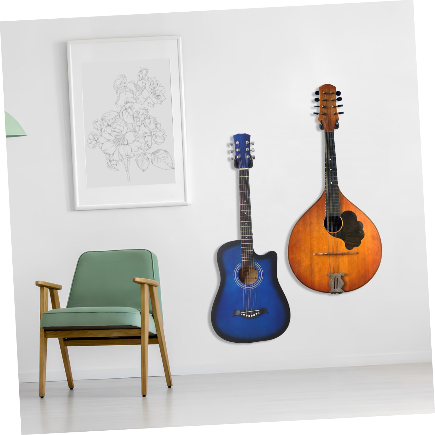PartyKindom haczyk do gitary gitara akustyczna Ściana stojaka gitarę hak do gitary hak ścienny do gitary uchwyt gitarę ścienny nawias Ukulele przyłączać stojak gitarę PC i silikon