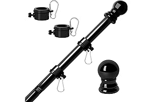 Sturdy Black Metal Flagpole for Outdoor Display