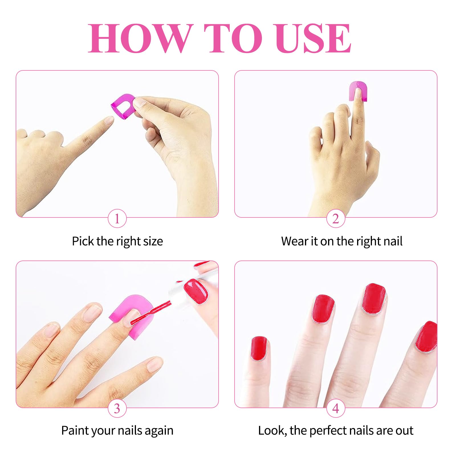 26pz Stencil Per Smalto lunette per french manicure1pz Penna Correttore Smalto 10 Misure Protezione Smalto Per Unghie Stencil Riutilizzabile Manicure In Polvere Ad Immersione Accessori