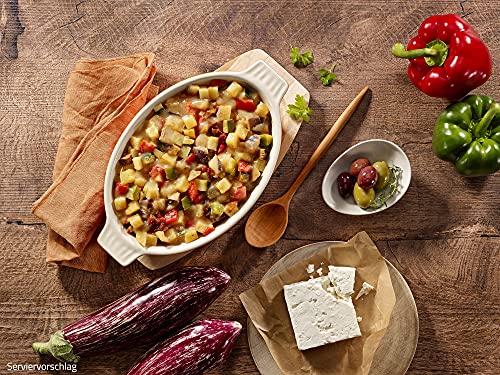 ration1 Moussaka mit Hirtenkäse und getrockneten Tomaten 1x 400g - 10 Jahre haltbar! Vegetarisch & Glutenfrei! Einfach öffnen und kalt oder warm genießen - keine weiteren Zutaten notwendig!