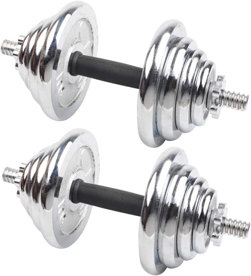 Rhegeneshop Adjustable Cast Iron Gym Strength Weight Dumbbells Set