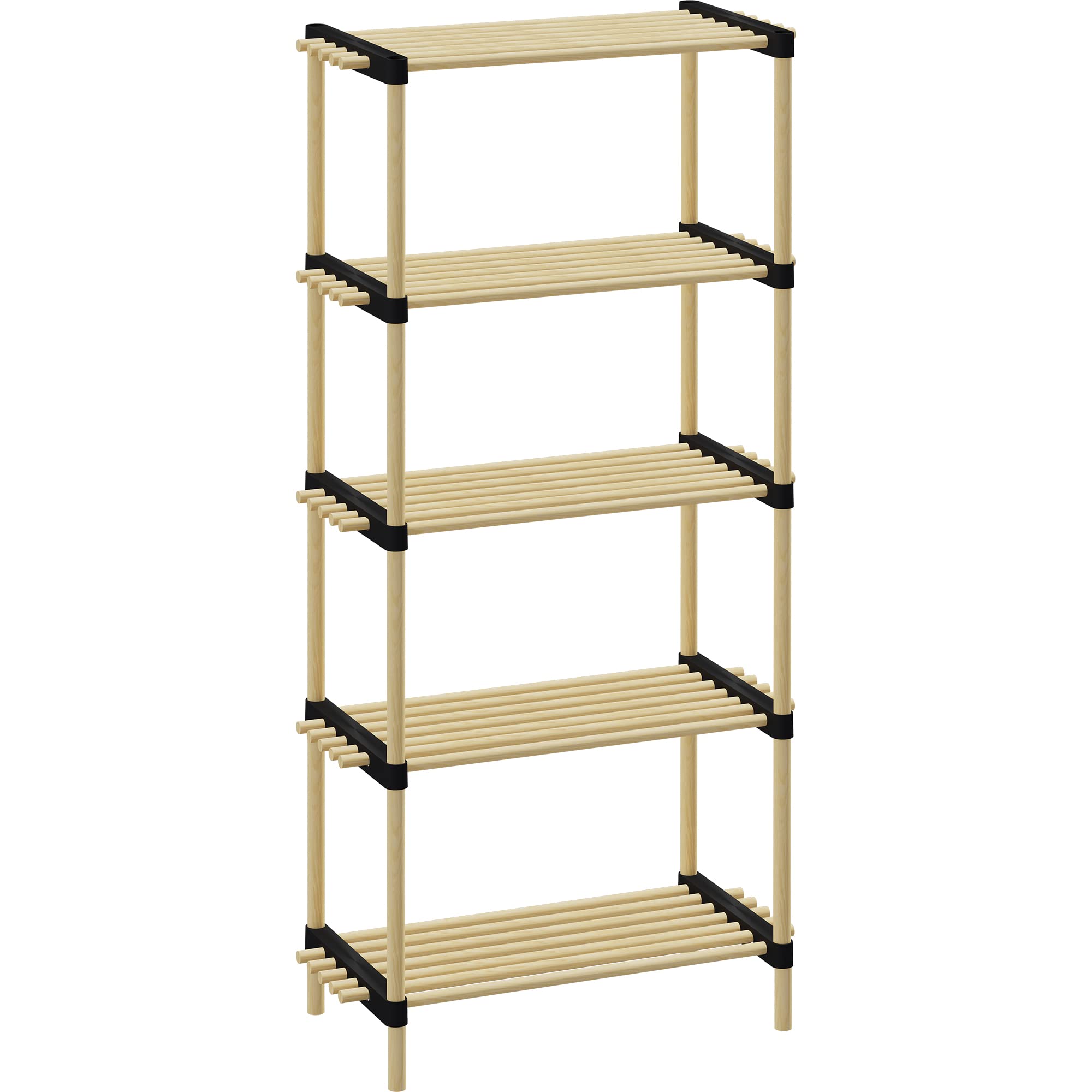 Screwless Racks Shelving Buy Saponay 3,4,5 Tier Shelf Unit - Pine Wood Storage Shelves - Fast ...